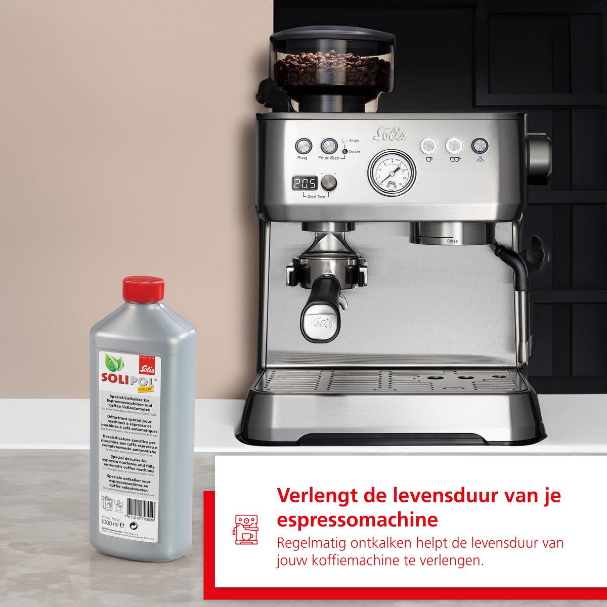 Solis Solipol Special Ontkalker - Ontkalker Koffiemachine - 4 x 1 Liter — afbeelding 3