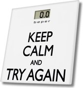 Bol.com Beper 40.821 - Digitale Personenweegschaal - "Keep Calm" Opdruk - Digitale Personenweegschaal - "Keep Calm" Opdruk - Wee... aanbieding