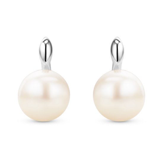 Miore® - Boucles d'oreilles en argent perle - Femme - Argent sterling 925 - Perle d'eau douce - Wit - Sans allergène - Bijoux faits à la main de haute qualité