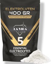 5 Essentiele Electrolyten poeder - Geen Suiker - 68 porties - Natrium - Kalium - Magnesium - Calcium - Chloride - Vochtbalans - Hydratatie - Zweten - Vochtregulatie - Keto - Fasting - Elektrolyten poeder - Electrolieten - Elektrolytes