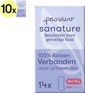 Sanature Pro Vivo 100% katoenen - Incontinentie verband Mini Plus - 10 x 14 stuks - Natuurlijk & voor de gevoelige huid