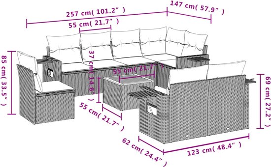vidaXL-9-delige-Loungeset-met-kussens-poly-rattan-zwart