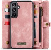 CaseMe 008 2-in-1 Book Case & Back Cover met Portemonnee - Geschikt voor Samsung Galaxy A15 Hoesje - Pink