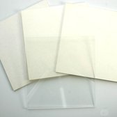 5 Glasheldere Ophang Plaatjes met Ophangoog - 15x15cm en 3mm Dik - 5 Stuks