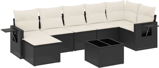 vidaXL-8-delige-Loungeset-met-kussens-poly-rattan-zwart