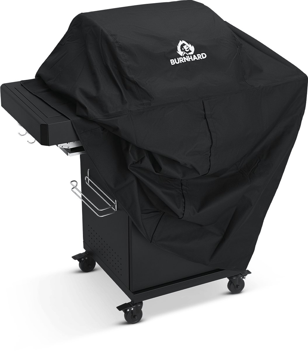 BURNHARD® 2 Branders gasbarbecue FRED Jr. Black Series 3, incl. 900°C keramische infraroodbrander, gietijzeren grillrooster + inklapbare zijtafels thumbnail 4