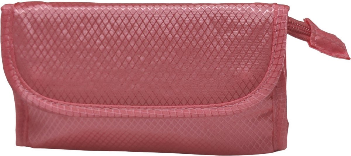Rojafit Make-up Tasje met Spiegel - Pink - Afmeting: 17 x 5 x 10 cm.