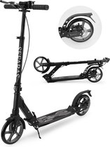 Sefaras Step voor Volwassenen - Kinderstep met Rem - Opvouwbaar - Max 110KG - Vering - Met grote wielen - Zwart