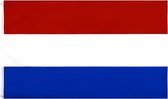 Nederlandse Vlag - Grote maat 150 x 90 cm - Met Ringen - Gebruik binnen en buiten - Koningsdag - geslaagd