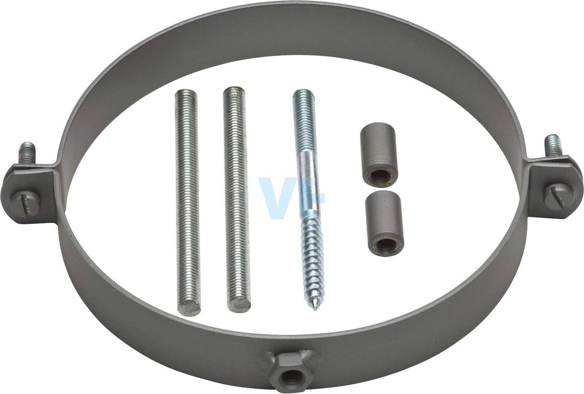Muurbeugel Antraciet Staal 2mm Ø150 mm