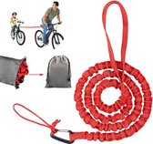 Trekkabel voor kinderen, fiets-sleepriem, elastisch, bungee sleeptouw, ouders kind trekkoord sleeptouw rode fiets tractietouw, draagvermogen 120 kg