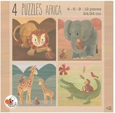Egmont Toys 4 Puzzels Afrika 25x25x4 cm