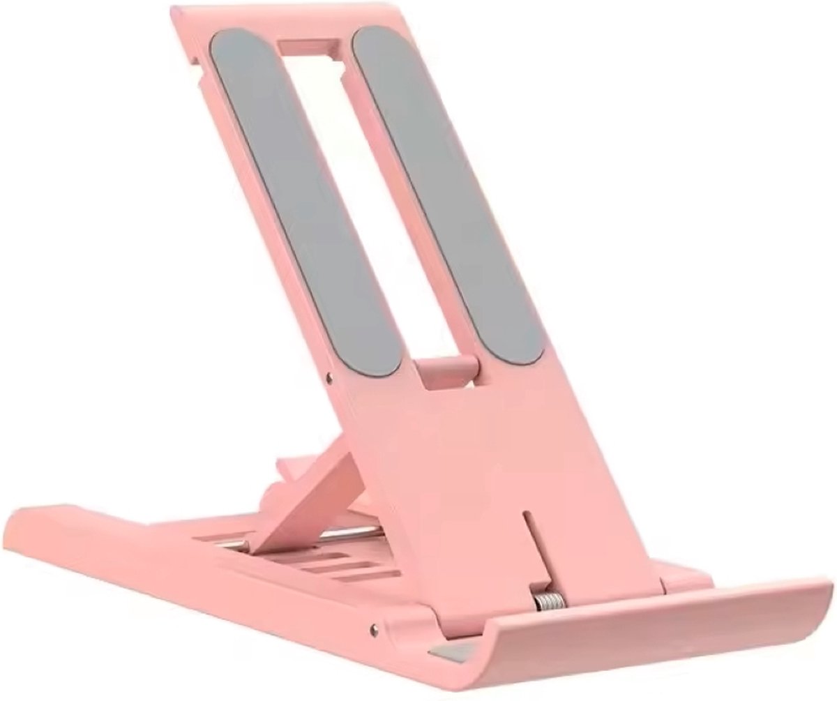 Telefoonhouder – Universeel-Tablethouder Standaard – Universeel-Bureauhouder – kleur Roze-telefoonhouder voor onder andere IPhone en Samsung