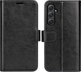 Samsung Galaxy A55 Hoesje - MobyDefend Wallet Book Case (Sluiting Achterkant) - Zwart - GSM Hoesje - Telefoonhoesje Geschikt Voor Samsung Galaxy A55