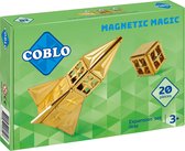 Coblo Goud 20 pièces - speelgoed magnétiques - speelgoed Montessori - Bouwstenen magnétiques - Tuiles magnétiques - speelgoed STEM - Cadeau pour enfant - Jouets 3 ans à 12 ans - Blocs de construction speelgoed magnétiques