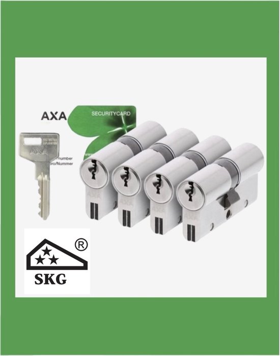 AXA Xtreme Secuity - SKG*** - 30/30 - per 4 Stuks - Gelijksluitende cilindersloten - Axa
