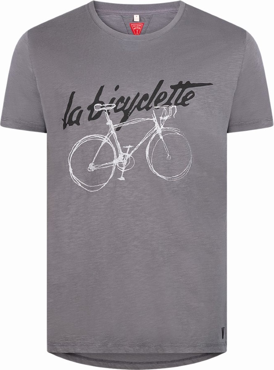 Le Patron T-shirt Grijs La Bicyclette - Maat M
