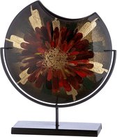 Vaas op standaard - Doré II - Siervaas - Glaskunst - glas - metaal