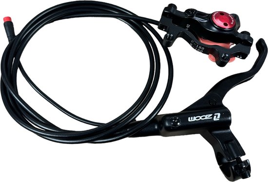 Zoom HB876e Hydraulische e-Bike rem-upgrade kit – remklauwen met 4 zuigers, 2/3 pins, power-off sensor, voorgevuld met minerale olie, 160 mm remschijven