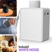 Bluetooth White Noise Speaker Wit/ Met Geluidseffecten - Numsy White Noise Machine – White Noise Baby – Witte Ruis – Draadloos en Oplaadbaar Muziekdoosje - Slaaptrainer - Slaaphulp - Wekker