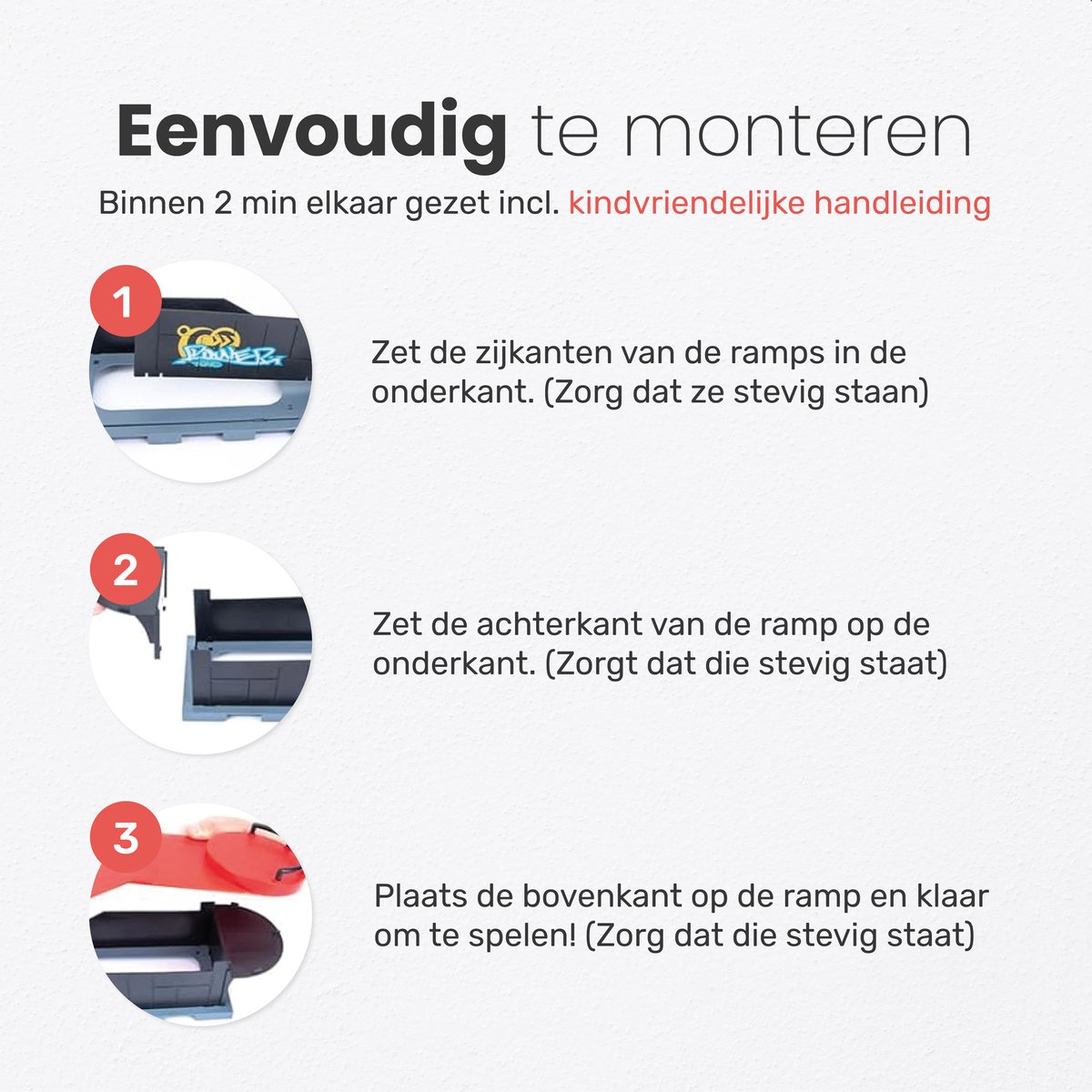 Jespro Fingerboard skatepark - 6 Ramps & 6 skateboards - Stimuleert hand-oog coördinatie — afbeelding 7