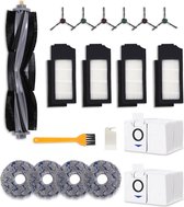 19x Accessoires voor Ecovacs DEEBOT X1 omni, Vervangende accessoires Kit voor Ecovacs Deebot X1 Turbo Robot Stofzuiger, 1 Hoofdborstel, 6 Zijborstel, 3 Hepa Filter, 4 Stofzak, 4 Mop Doek, 1 Borstels
