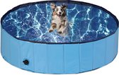 Relaxdays hondenzwembad - 120x30 cm - zwembad middelgrote honden - afvoerdop - kunststof