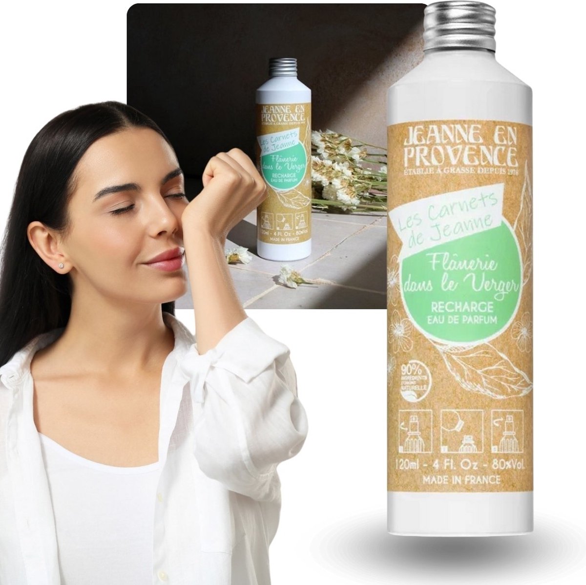 Goedkoopste Jeanne en Provence - Les Carnets de Jeanne Flanerie dans Le Verger parfum water navul flacon voor dames 120ml