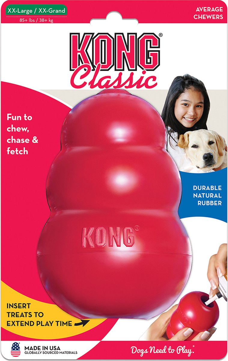 KONG Classic - Snackbal Honden Speelgoed - Rubber - 15.2cm - Rood - Maat XXL - KONG