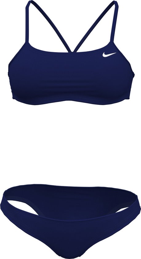 Nike Swim Nike Essential - Ensemble de bikini dos nageur Ensemble de bikini pour femme - Bleu marine - Taille XS