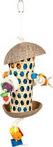 Duvoplus - Speelgoed Voor Dieren - Vogel - Forage Coco & Bamboe Koker 18x18x30cm Meerkleurig - 1st