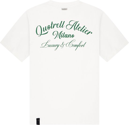 Quotrell - ATELIER MILANO T-SHIRT - OFF WHITE/GREEN - L