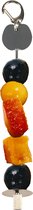 Duvoplus - Speelgoed Voor Dieren - Knaagdier - Fruit- & Groentenhouder Met Hanger 18x2,5x2,5cm Zilver - 1st