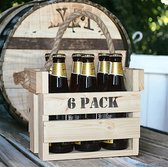 Sfeer7 - houten bierkrat - 6 pack - relatiegeschenk - cadeau - vaderdag