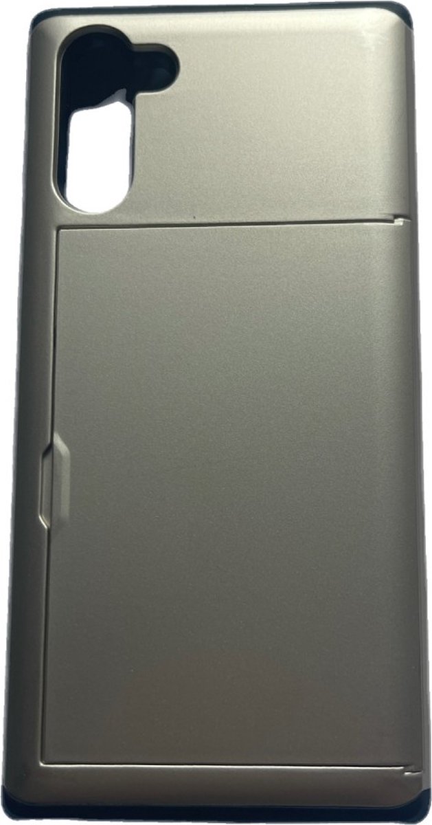 Samsung Note 10 pashouder hoesje - pasjes - Telehoesje - slide armor - Samsung - Android - Opberging - Creditcard - 2 in 1 - In 7 kleuren - Zwart - Donker blauw - Donker groen - Grijs - Goud - Rood - Zilver