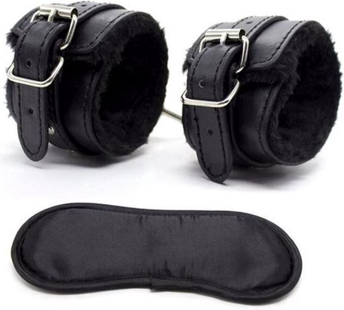 Goedkoopste Finnacle - Handboeien - Pluche handboeien - Handboeienset - Zwart - Met oogmasker - Erotiek - Sexspeeltjes - BDSM