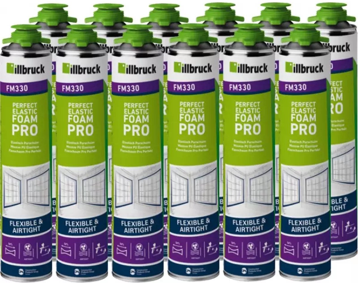 Illbruck Purschuim FM330 880ml met purpistool (Set van 12 bussen)