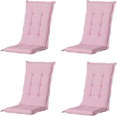 Madison - Tuinkussens Hoge Rug Panama Soft Pink - 123x50 - Roze - 4 Stuks