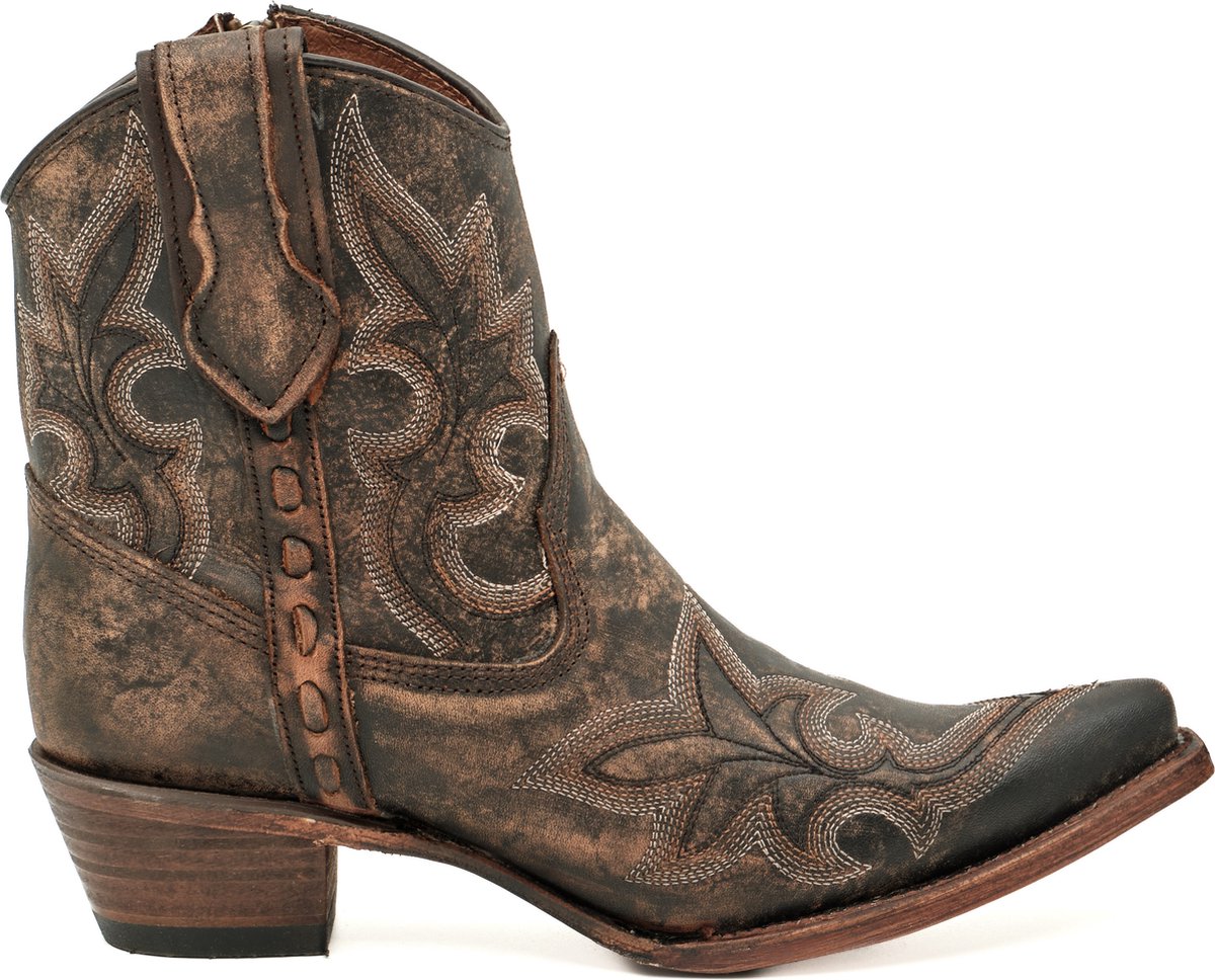 Corral Boots L5917 dames western enkellaars - zwart bruin - 39 (8.5 US)