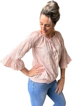 Ibiza shirt roze 1 maat draagbaar tot maat 44