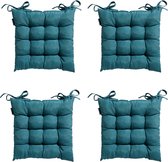 Coussin d'assise Madison Tuscany - Panama Sea Blue - 46x46 - Blauw - 4 Pièces