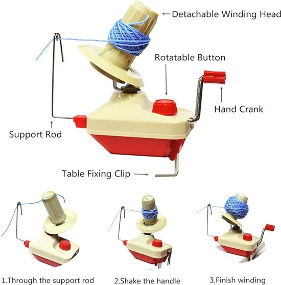 Handbediende Touwweefmachine - Breimolen - Beige