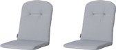 Madison Kussen - Kuip Hoog - Panama Light Grey - 45x96 - Grijs - 2 Stuks