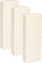Gerimport Waterverdamper - 6x - ivoor wit - keramiek - 400 ml - radiatorbak luchtbevochtiger - 7 x 18,5 cm