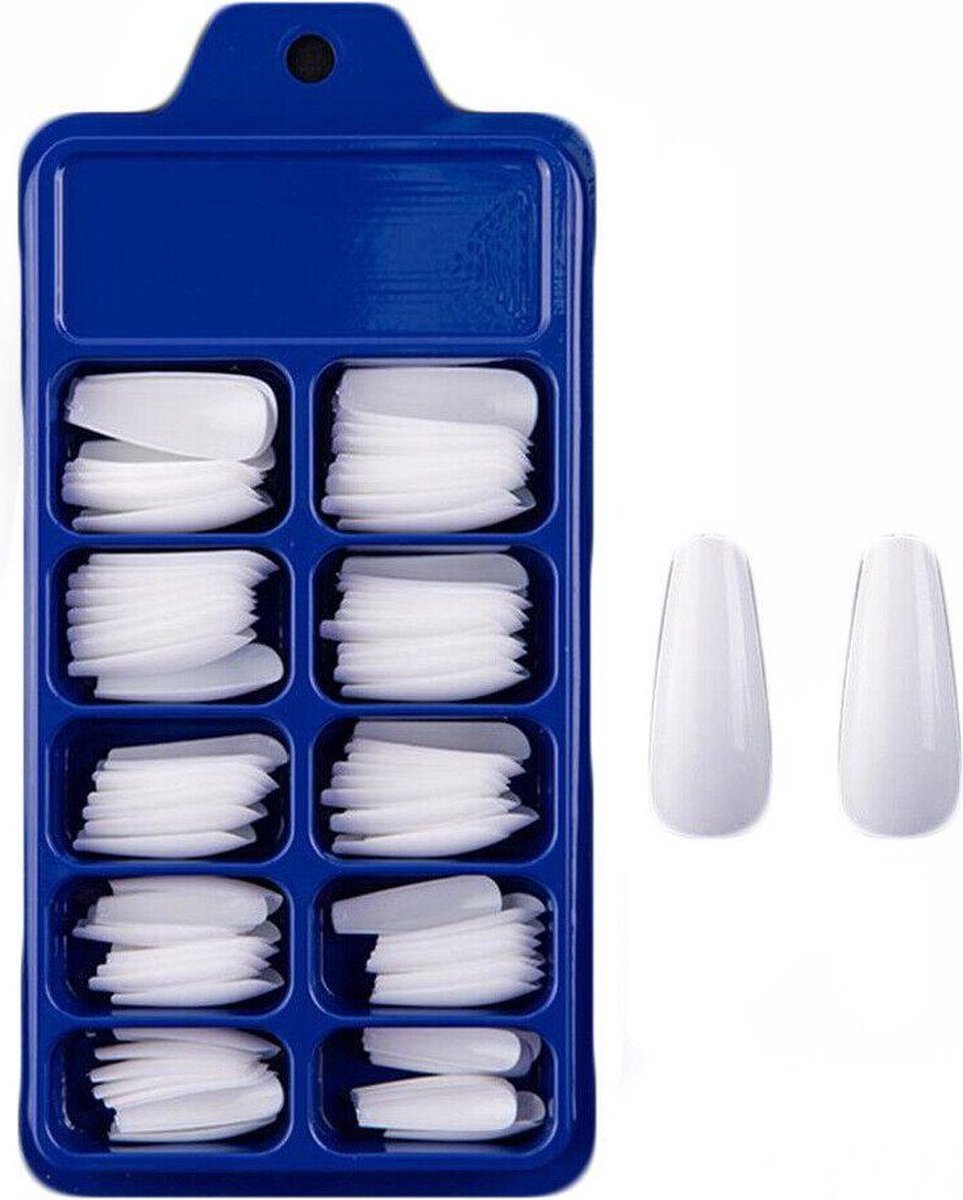 Goedkoopste Witte nageltips - acryl - 100 st