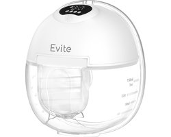 Evite Elektrische Draadloze Borstkolf Maxi – Handsfree & Draagbaar – BPA-Vrij – Met E-book - 1 Pack - Wit