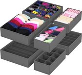 Ondergoedorganizer, 8-delige set, opbergsysteem voor laden, kast, opbergbox van stof, opbergkast, organizer voor beha's, sokken, stropdassen, kleding