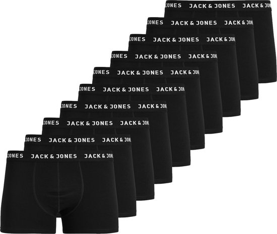 Jack & Jones Boxershorts JACHUEY - 10 pack - Trunks - Zwart - Heren Onderbroek - Maat M