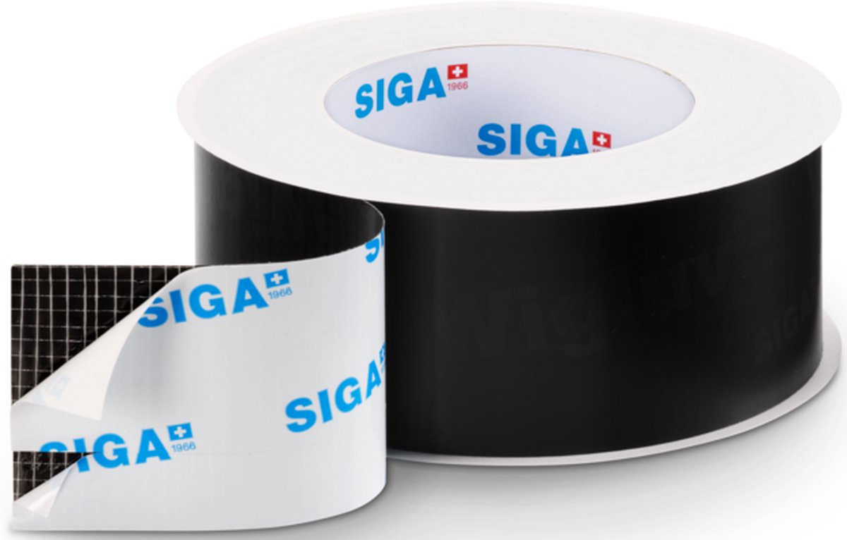Siga Wigluv Black - 60 mm - 20/40 mm x 25m - UV-bestendig en duurzaam - Sterke hechting