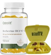 Supplementen - Berberine HCl 97% 90 capsules + BeBulk Nutrition Pillendoos -